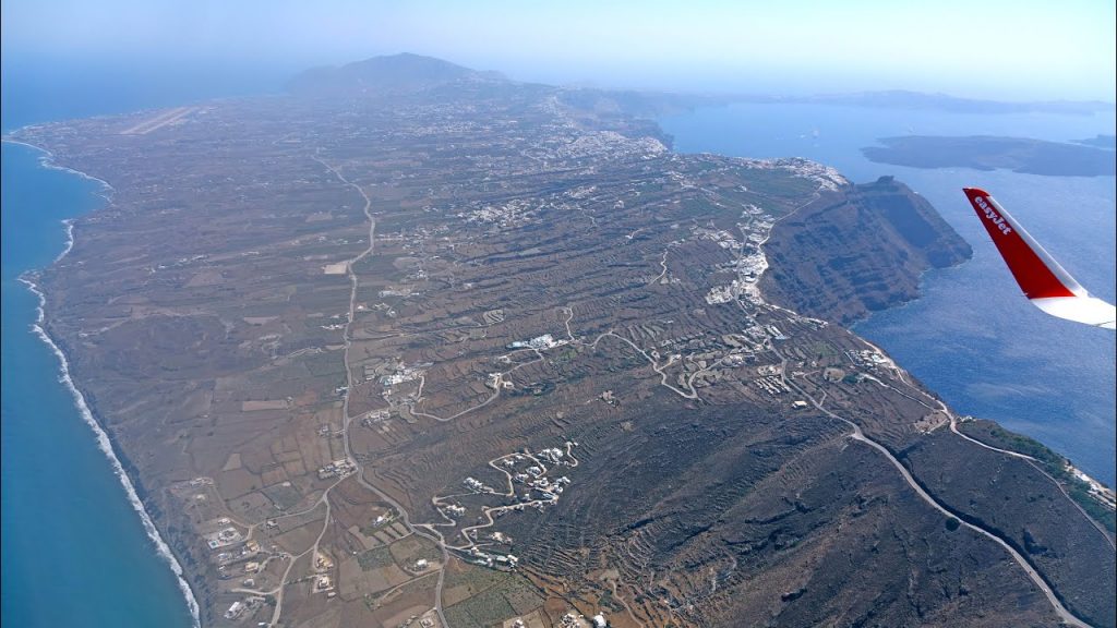 طيران من اثينا الى سانتوريني
